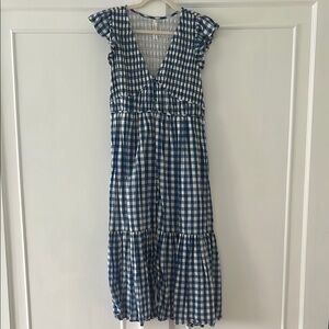 Blue and White Gingham Dress
